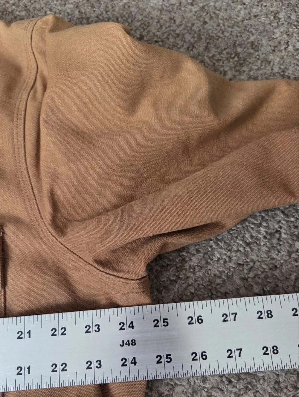 Vtg Carhartt Mens Barn Coat Sz 42 Brown Duck Canvas Blanket-Lined USA Union Made